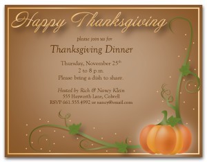 Printable Happy Thanksgiving Invitation Template Templates Word