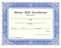 Printable Honor Roll Awards School Certificates Templates Certificate Template