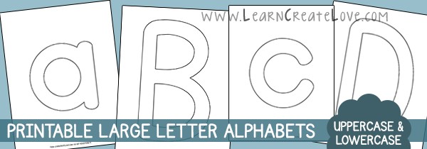 Printable Letters Numbers LearnCreateLove Alphabet Letter Printouts