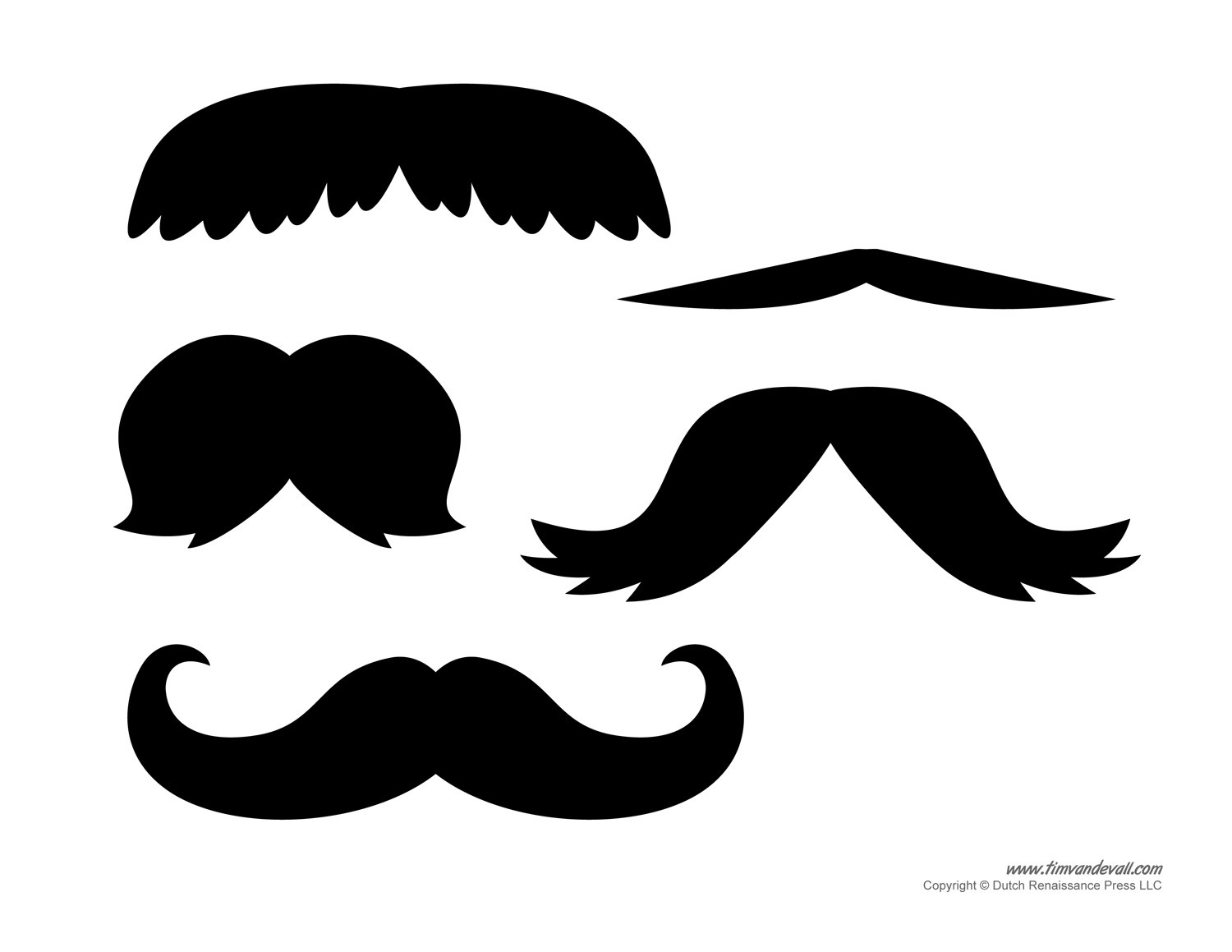 Printable Mustache Templates Mustaches For Kids Free