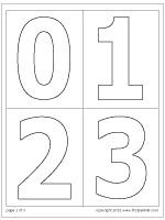 Printable Number Outlines 0 9 On One Page Montessori And Learning Free