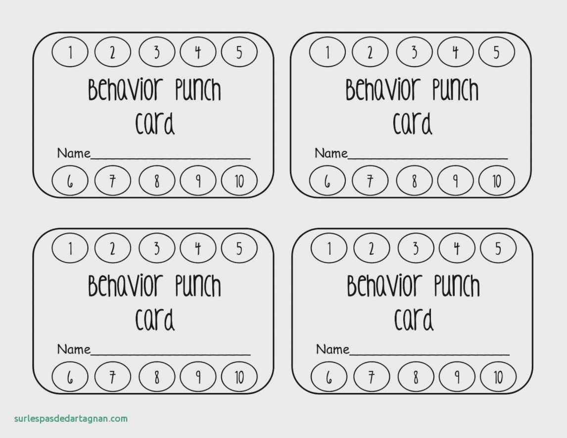 Printable Punch Cards Business Card Template New Luxury Of Marvelous