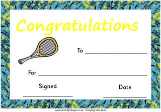 Printable Sports Certificates For Kids