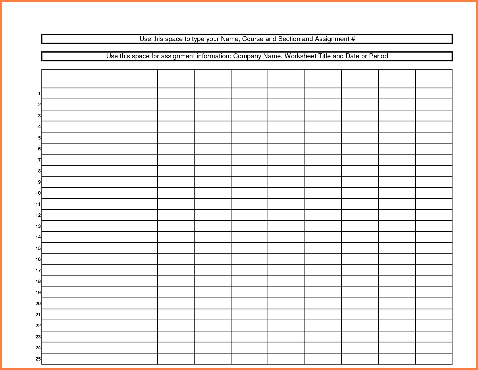 Printable Spreadsheet Template On For Mac How To Unlock Blank