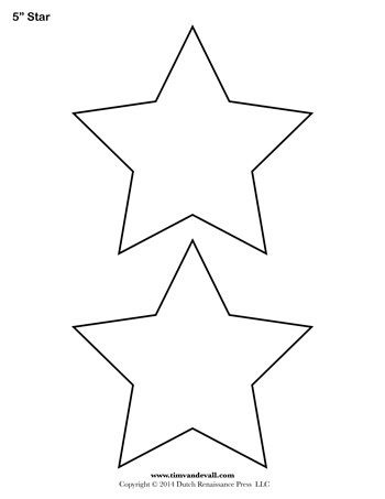 Printable Star Templates Free Blank Shape PDFs Template