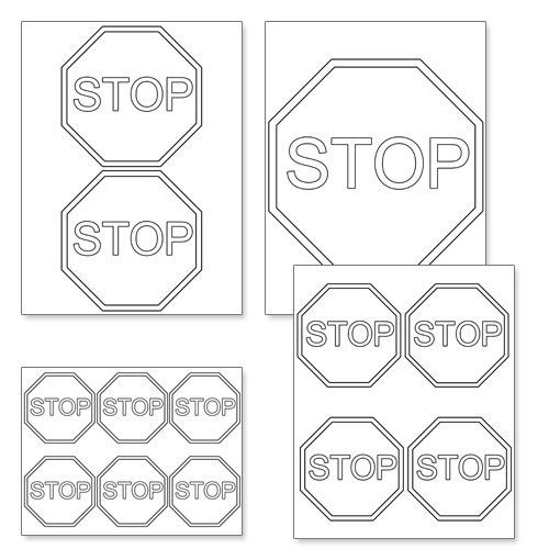 Printable Stop Sign Template From PrintableTreats Com Shapes And
