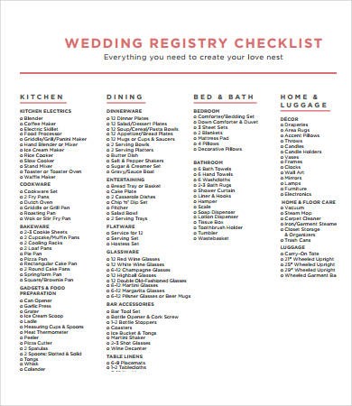 Printable Wedding Checklist 9 Free PDF Documents Download