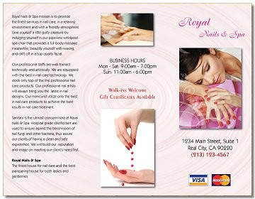 Printing For Nails Nail Salon Brochure