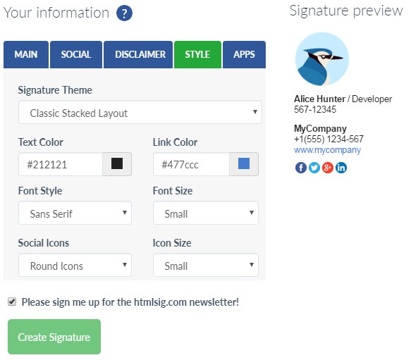 Professional Email Signature Examples Tips Free HTML