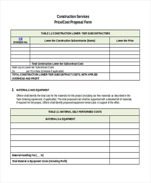 Project Estimate Templates 7 Free Word PDF S Download Template