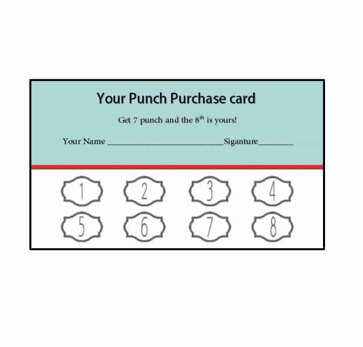 Punch Cards Template Demire Agdiffusion Com Printable