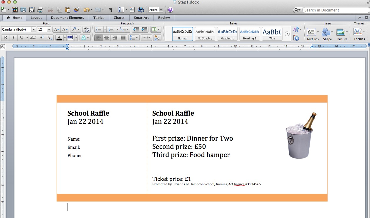 Raffle Ticket Creator Create Numbered Tickets In Word For Event Free