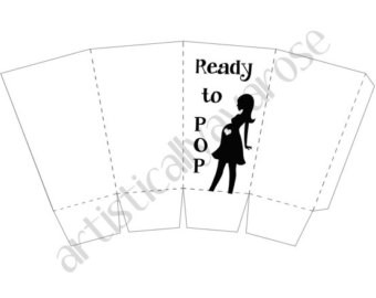 Ready To Pop Popcorn Box Party Favor Printable DIY Make Etsy About Labels