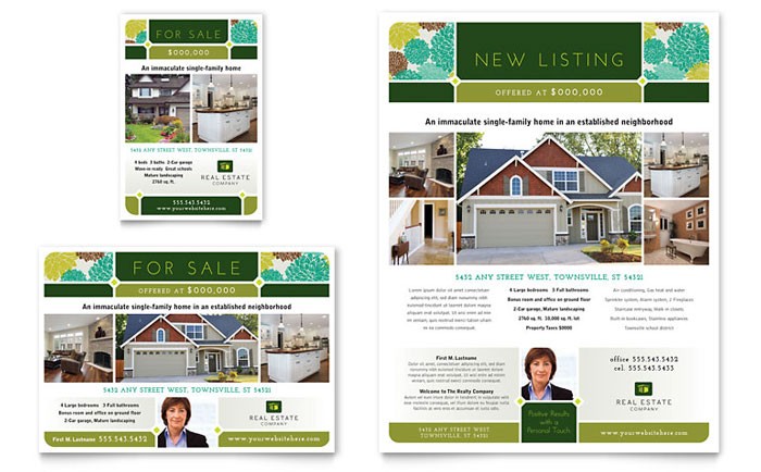 Real Estate Flyer Ad Template Design Brochure Examples