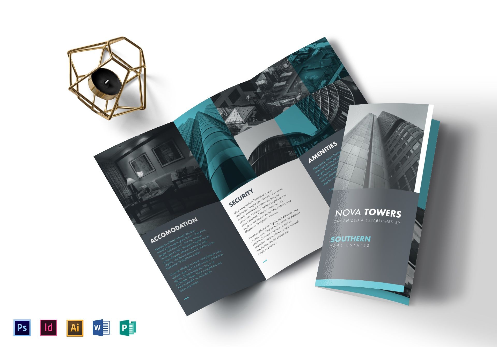 Real Estate Tri Fold Brochure Design Template In PSD Word Psd