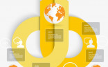 Red Circle Origami Timeline Yellow Effect Ring PNG And