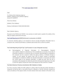 Redit Dispute Letter Template Business Forms Pinterest Credit Section