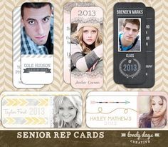 Rep Cards Senior Card Template Photoshop