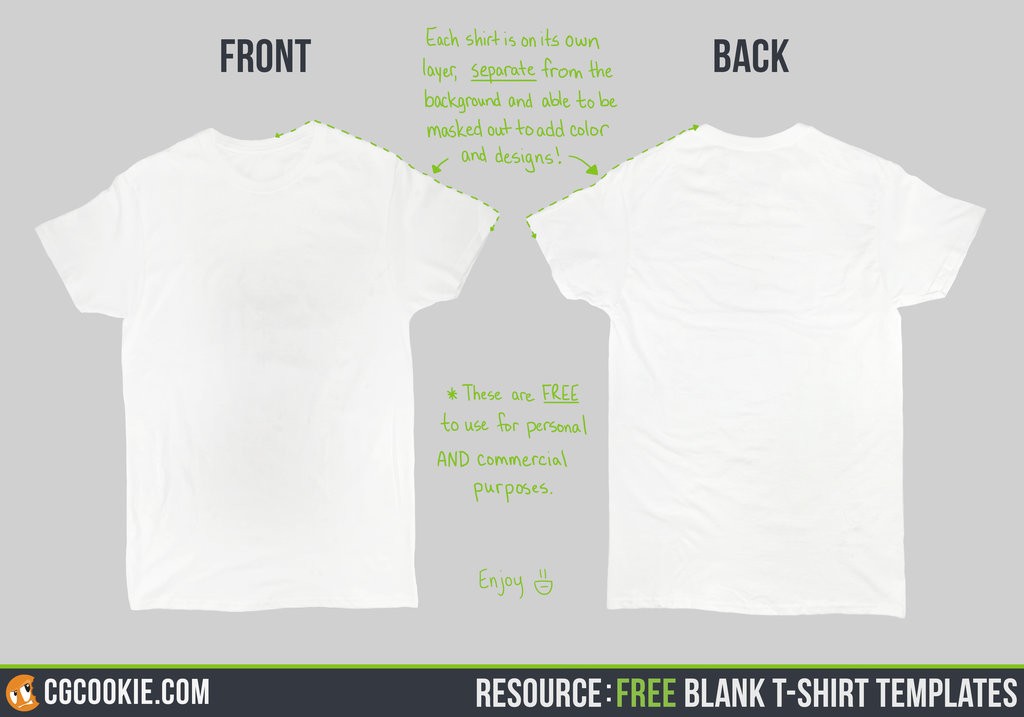 Resource Blank T Shirt Templates By CGCookie On DeviantArt Free Template Front And