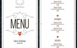 Restaurant Brochure Menu Template Holiday Background And Design Free Blank Christmas Templates
