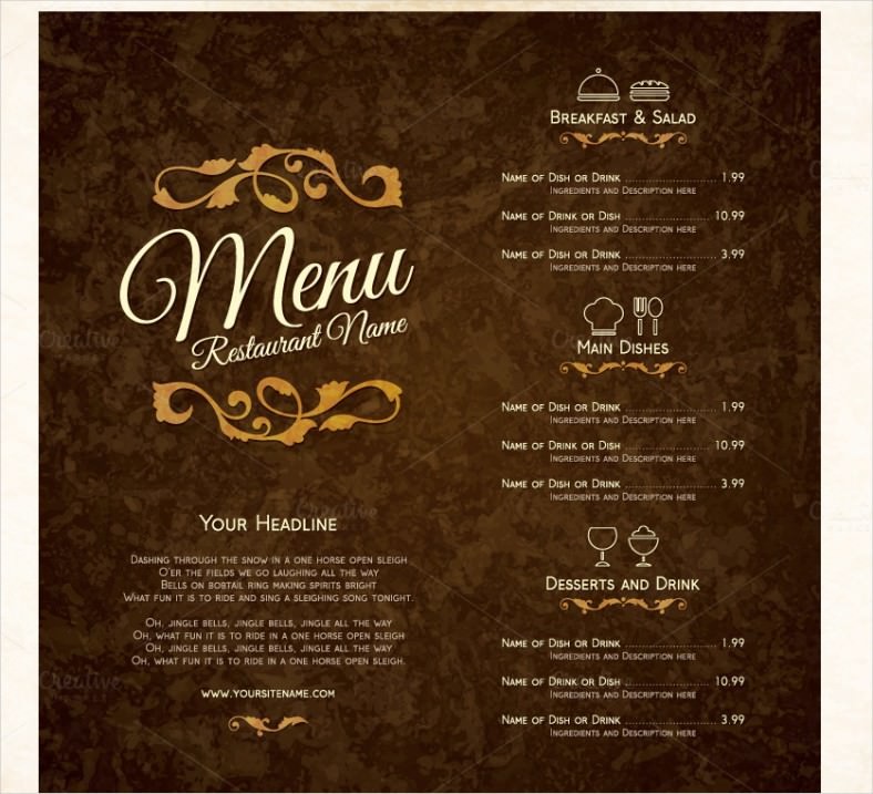 Restaurant Menu Template 53 Free PSD AI Vector EPS Illustrator Ai