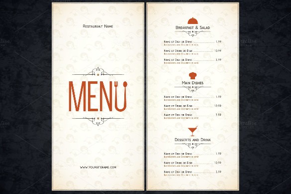 Restaurant Menu Template 53 Free PSD AI Vector EPS Illustrator