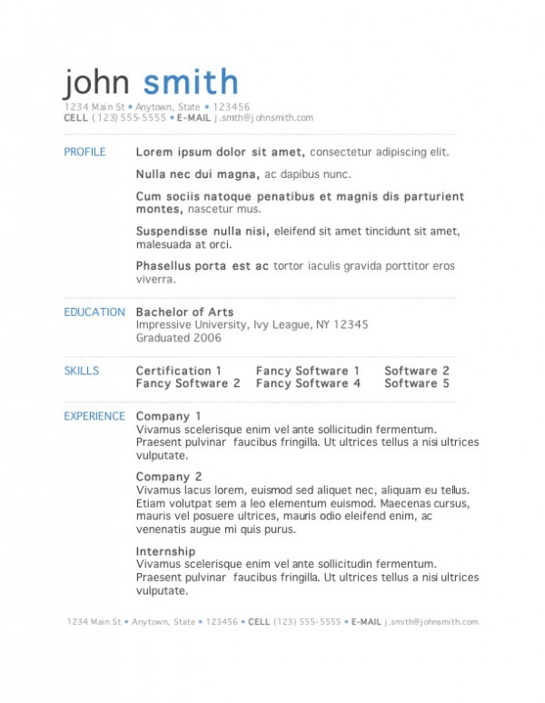 Resume Templates Simple Modern Demire Agdiffusion Com Online For Mac