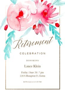 Retirement Farewell Party Invitation Templates Free Greetings Sample