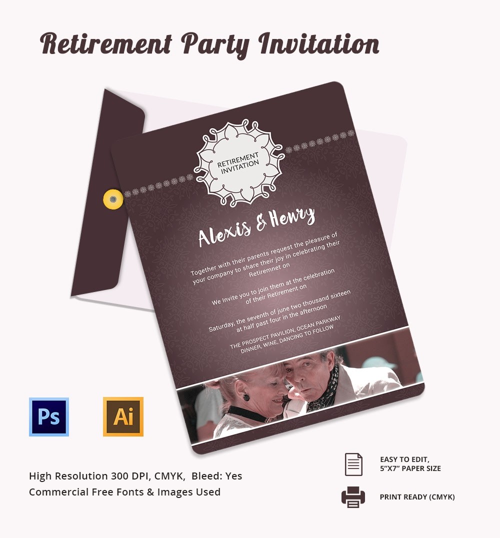 Retirement Invitation S Free Sample Example Format In Lovely Party