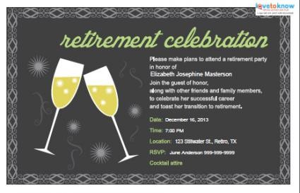 Retirement Party Invitations Invitation Template Free