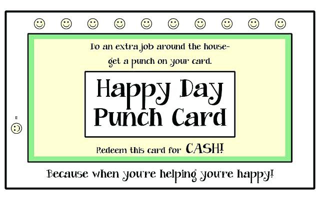 Reward Punch Card Template Buy Get 1 Free Templates Printable Chore