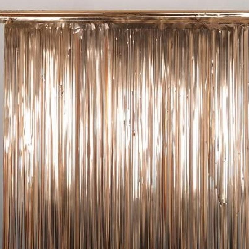 Rose Gold Foil Fringe Curtain Parties Made Pretty