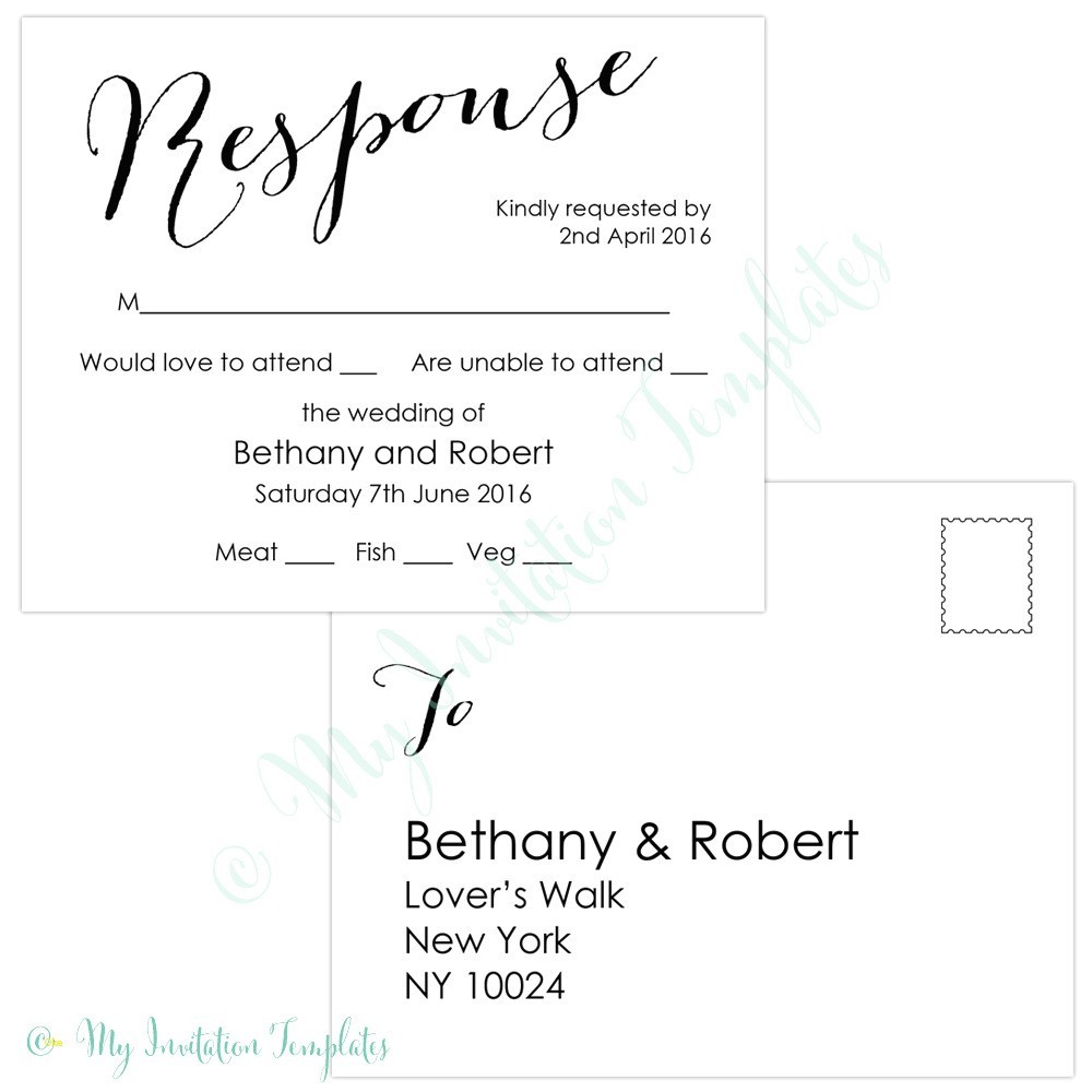 Rsvp Postcard Template Anubeginning Info Free Wedding Templates