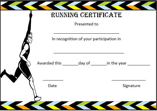 Running Certificate Templates 20 Free Editable Word Cross Country