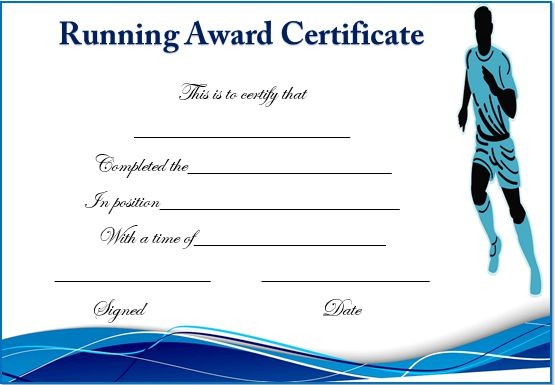 Running Certificate Templates 20 Free Editable Word Template