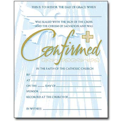 Sacramental Certificates Buy Catholic Certificate Cards Online Confirmation