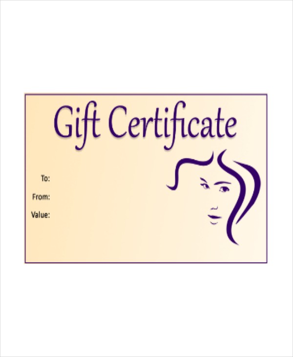 Salon Gift Certificate Template 9 Free PDF PSD AI Vector