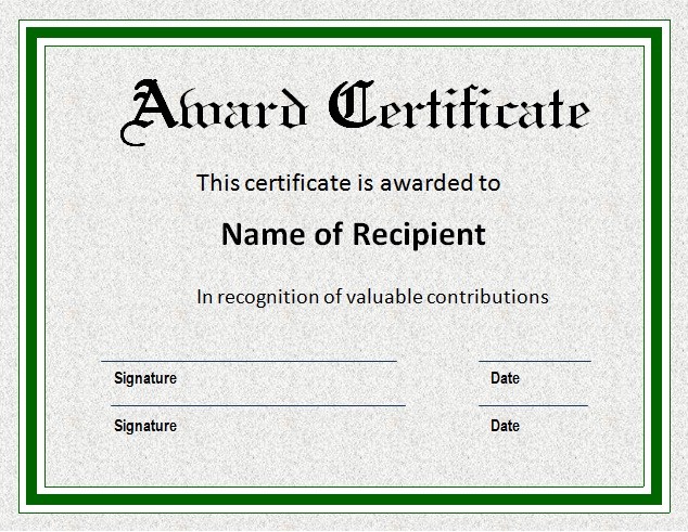 Sample Certificate Of Recognition For Winning A Contest Zrom Tk Winner Template