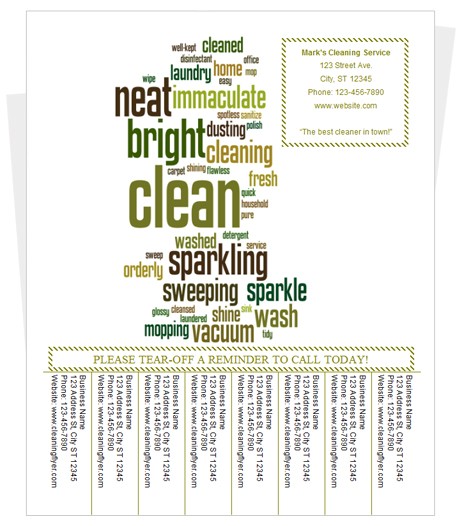 Sample Flyers For House Cleaning Business Zrom Tk Free
