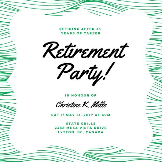Sample Retirement Party Invitations Zrom