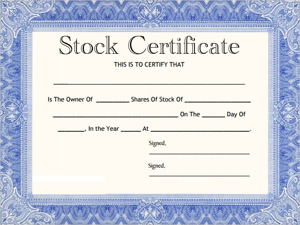 Sample Share Certificate Template Of Stock 21