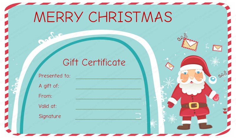 Santa Messages Christmas Gift Certificate