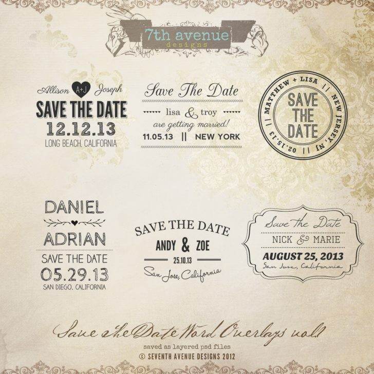 Save The Date Word Template Zrom Tk