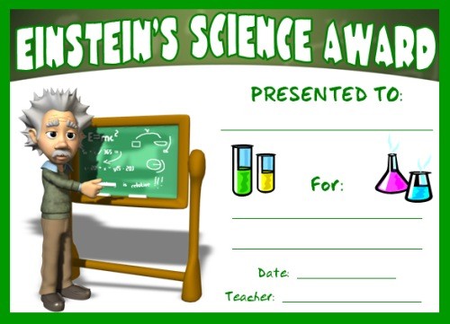 Science Award Certificates