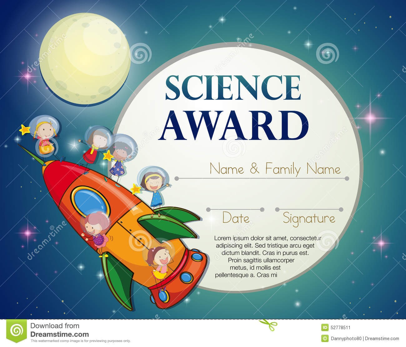 Science Award Stock Vector Illustration Of Clipart Knowledge Certificates Free
