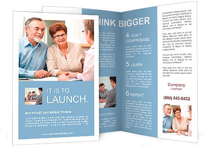 Senior Couple Discussing Financial Plan With Consultant Brochure Templates