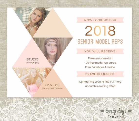 Senior Photography Marketing Rep Template INSTANT Etsy Free Cards