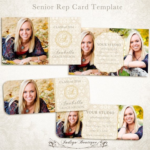 Senior Rep Card Template For Photographers Millers And WHCC Cards