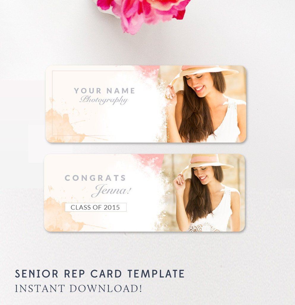 Senior Rep Card Template Photoshop Templates For Photographers Cards