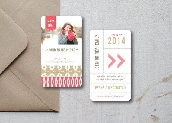Senior Rep Card Templates Referral Template For Etsy